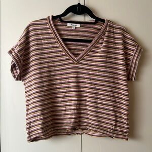 Madewell cropped cotton striped shirt